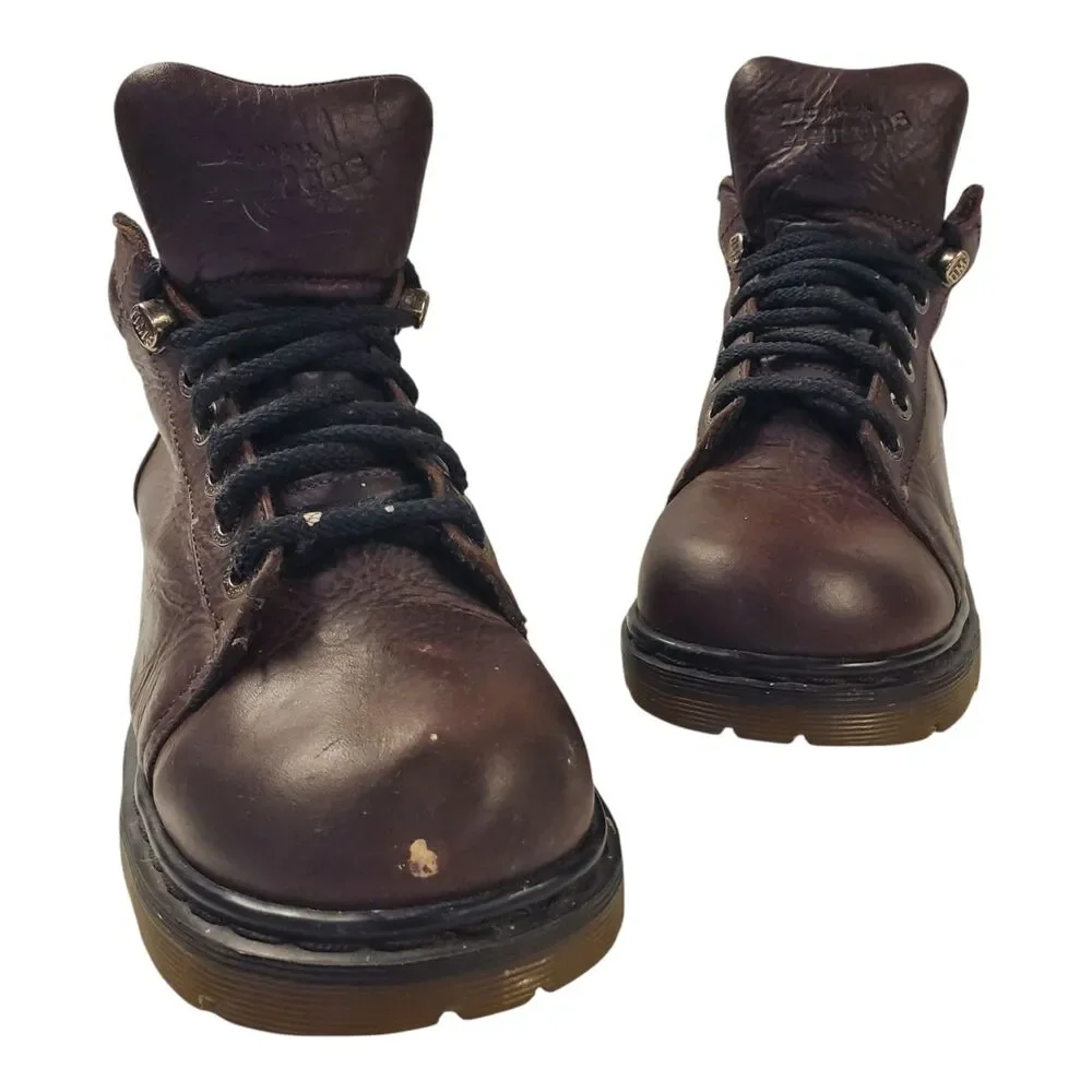 Vintage DR. MARTENS Boots 8542 Mens Size UK 7 US 8 Black Combat MADE IN ENGLAND